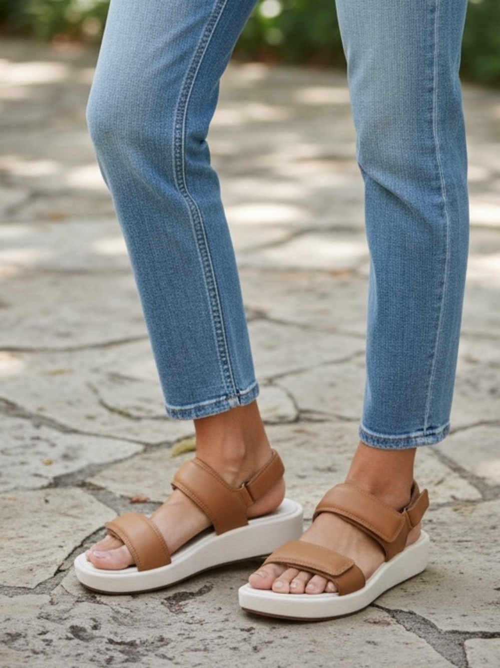 ABEO Paseo open toe orthopedic Sandals  9 NEW camel